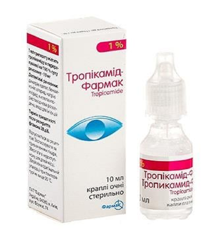 ТРОПІКАМІД-ФАРМАК краплі очні 1 % по 10 мл